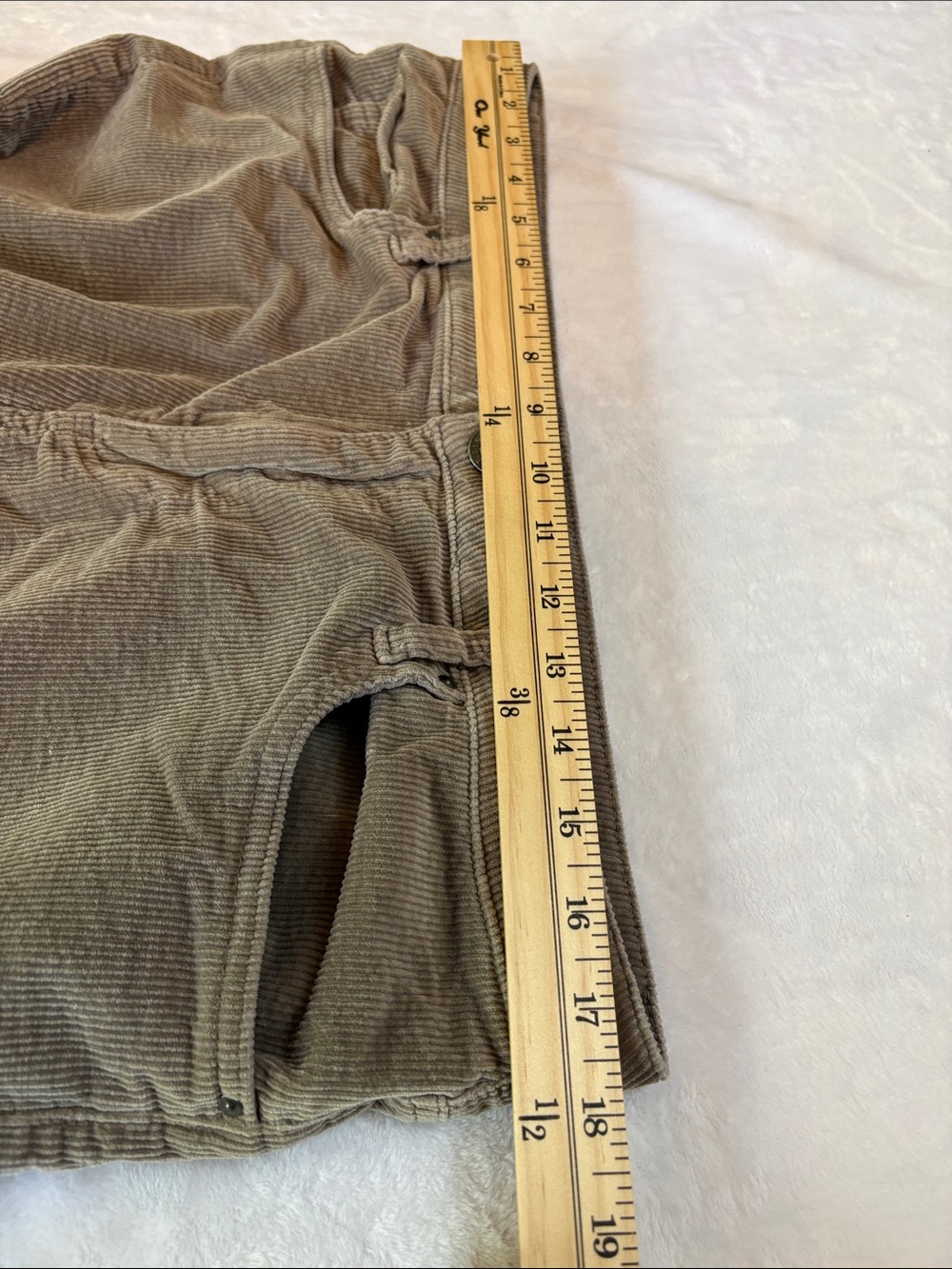 Kut from the Kloth Kelsey Ankle Flare Tan  Corduroy Trousers Size 16 - Picture 6 of 10